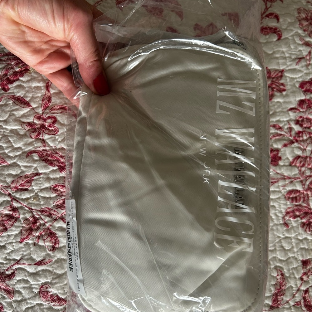 MZ Wallace White Crossbody Bag with Pink Strap - Picture 3 of 16